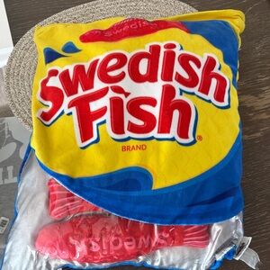 Plush Blanket with Red and Blue Accents